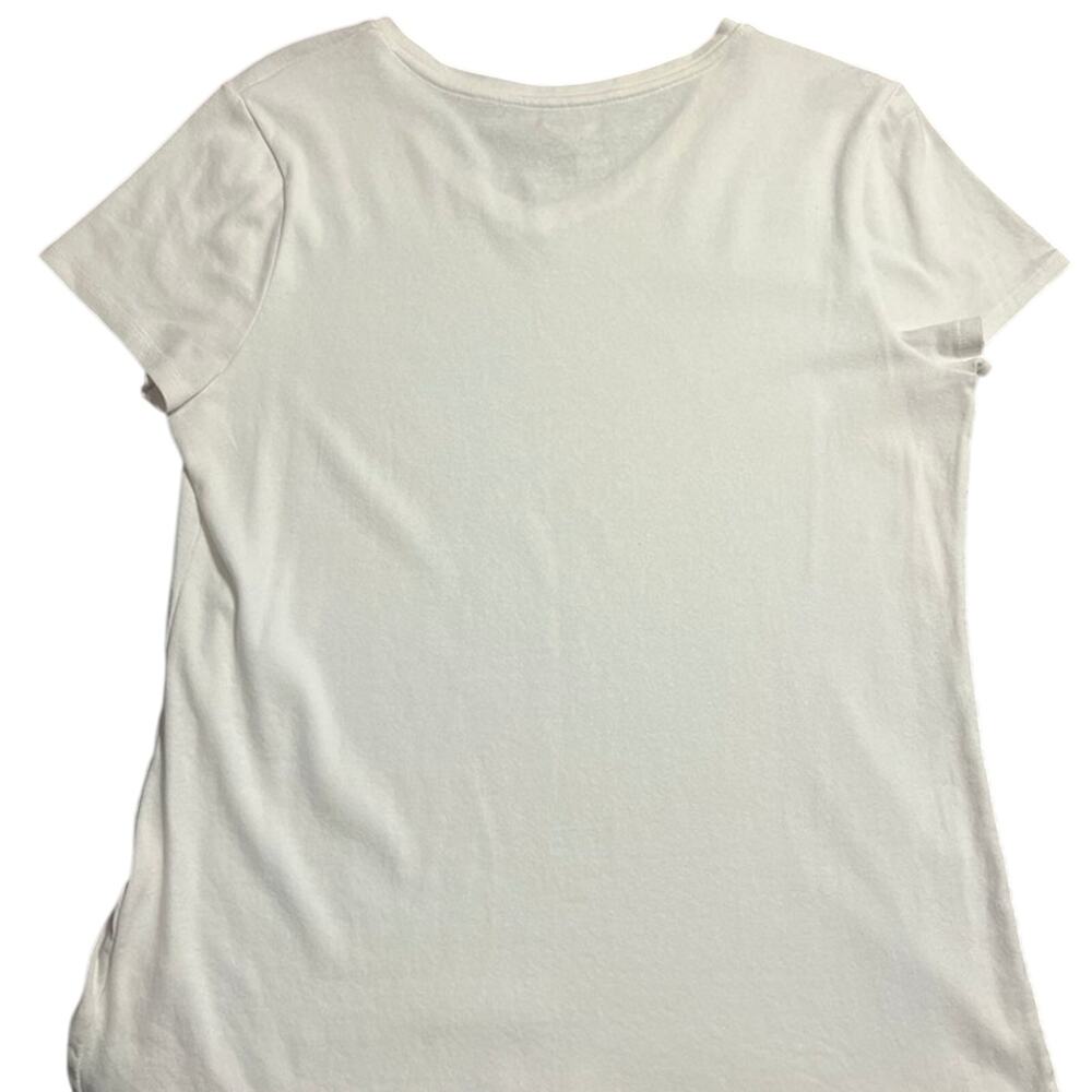 Faded Glory XL White Women's Short Sleeve T Shirt Baby T Y2K Retro 90's